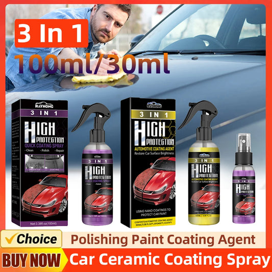 3 In 1 Polishing Spraying Wax 100ml Car Paint Scratch Repair Remover Polishing Paint Coating Agent Body Compound Scratch Repair