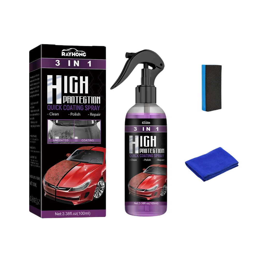 3 In 1 Polishing Spraying Wax 100ml Car Paint Scratch Repair Remover Polishing Paint Coating Agent Body Compound Scratch Repair